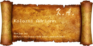 Kolozsi Adrienn névjegykártya