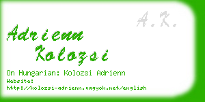 adrienn kolozsi business card